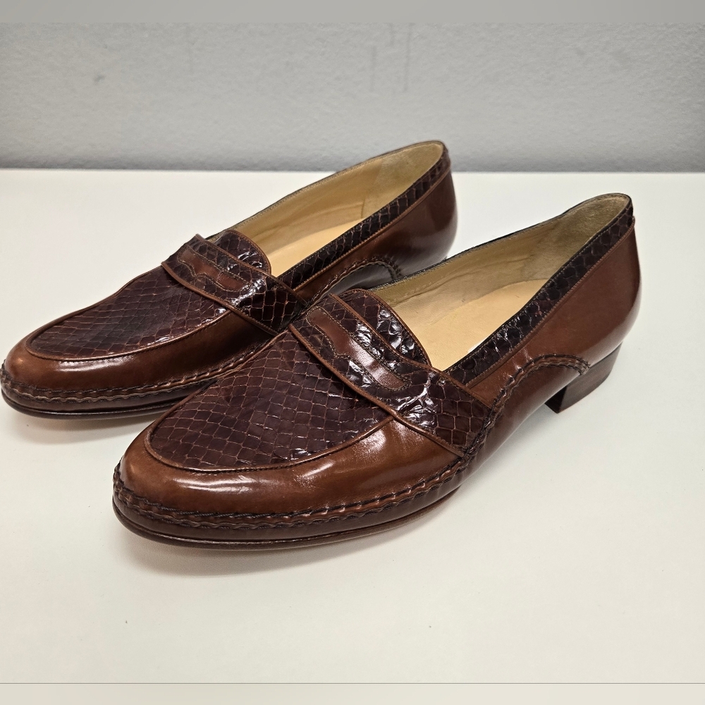 Elegant Ottorino bossi Brown Leather Men's Loafers